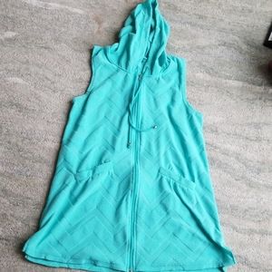 🏷5/$25 Cover up swimwear hoodie pockets sz 10/12
